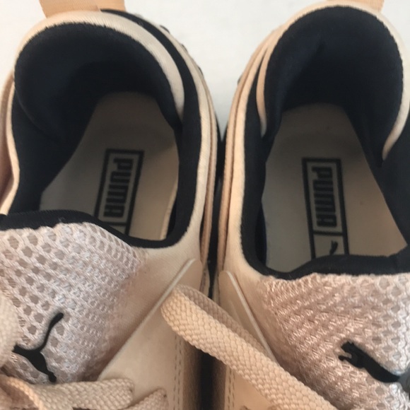 PUMA Muse Pink & Metallic Rose Gold Sneaker Running Shoes - Size 7.5 - Picture 9 of 12